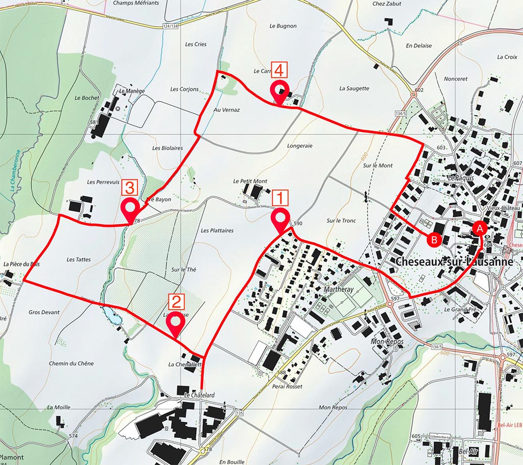 Parcours de la course 5km - Les Traîne-Savates