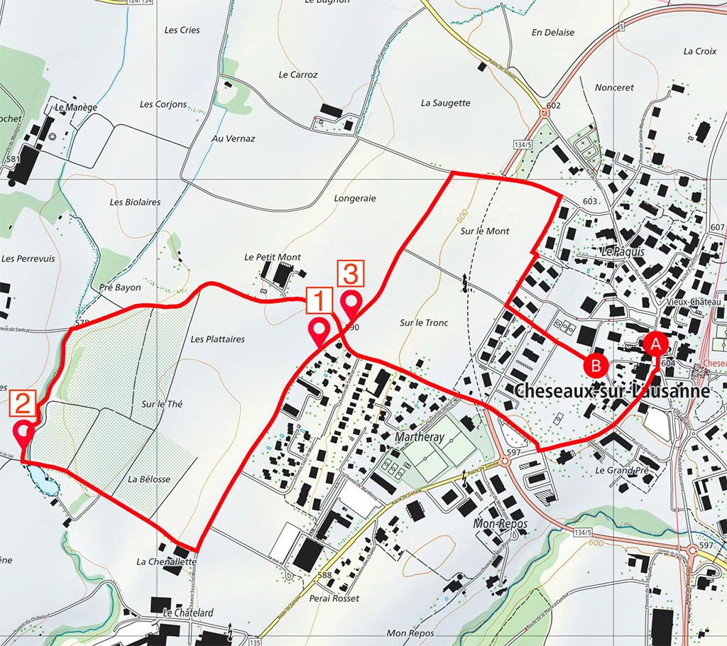 Parcours de la course 4km - Les Traîne-Savates